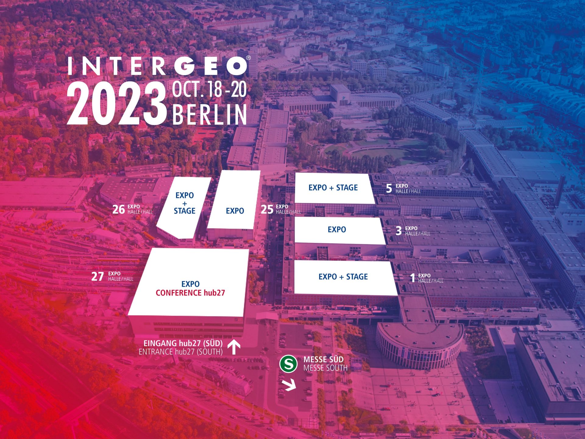 Hallenplan der INTERGEO 2023 in Berlin
